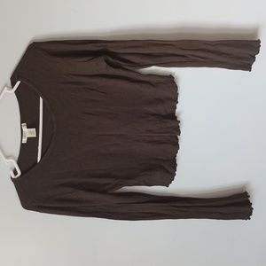 Scalloped end, Army Green, Crop top